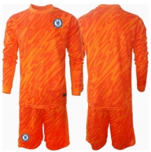 Maillot de football Réplique Chelsea Gardien de but Domicile Enfant 2024-25 Manche Longue (+ Pantalon court)