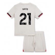 Maillot de football Réplique Chelsea Jorrel Hato #21 Extérieur Enfant 2025-26 Manche Courte (+ Pantalon court)