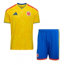 Maillot de football Réplique Colombia Domicile Enfant Mondial 2026 Manche Courte (+ Pantalon court)
