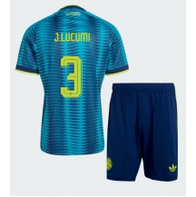 Maillot de football Réplique Colombia Jhon Lucumi #3 Extérieur Enfant Mondial 2026 Manche Courte (+ Pantalon court)