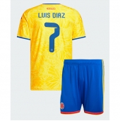 Maillot de football Réplique Colombia Luis Diaz #7 Domicile Enfant Mondial 2026 Manche Courte (+ Pantalon court)