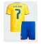 Maillot de football Réplique Colombia Luis Diaz #7 Domicile Enfant Mondial 2026 Manche Courte (+ Pantalon court)