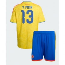 Maillot de football Réplique Colombia Yerry Mina #13 Domicile Enfant Mondial 2026 Manche Courte (+ Pantalon court)