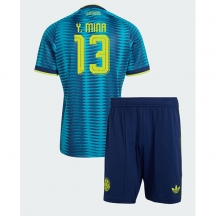 Maillot de football Réplique Colombia Yerry Mina #13 Extérieur Enfant Mondial 2026 Manche Courte (+ Pantalon court)