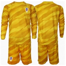 Maillot de football Réplique Croatie Gardien de but Domicile Enfant Europe 2024 Manche Longue (+ Pantalon court)