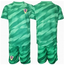 Maillot de football Réplique Croatie Gardien de but Extérieur Enfant Europe 2024 Manche Courte (+ Pantalon court)