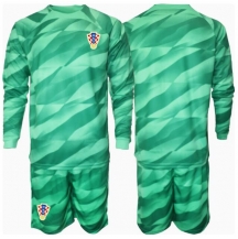 Maillot de football Réplique Croatie Gardien de but Extérieur Enfant Europe 2024 Manche Longue (+ Pantalon court)