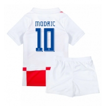 Maillot de football Réplique Croatie Luka Modric #10 Domicile Enfant Europe 2024 Manche Courte (+ Pantalon court)