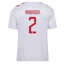 Maillot de football Réplique Danemark Joachim Andersen #2 Extérieur Europe 2024 Manche Courte