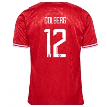 Maillot de football Réplique Danemark Kasper Dolberg #12 Domicile Europe 2024 Manche Courte