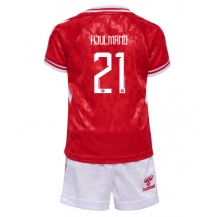 Maillot de football Réplique Danemark Morten Hjulmand #21 Domicile Enfant Europe 2024 Manche Courte (+ Pantalon court)