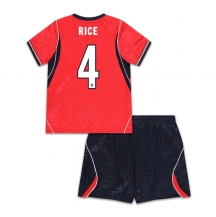 Maillot de football Réplique England Declan Rice #4 Extérieur Enfant Mondial 2026 Manche Courte (+ Pantalon court)