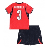 Maillot de football Réplique England Nico O'Reilly #3 Extérieur Enfant Mondial 2026 Manche Courte (+ Pantalon court)