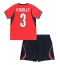 Maillot de football Réplique England Nico O'Reilly #3 Extérieur Enfant Mondial 2026 Manche Courte (+ Pantalon court)