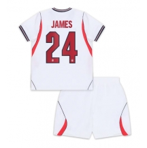Maillot de football Réplique England Reece James #24 Domicile Enfant Mondial 2026 Manche Courte (+ Pantalon court)