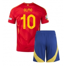 Maillot de football Réplique Espagne Dani Olmo #10 Domicile Enfant Europe 2024 Manche Courte (+ Pantalon court)