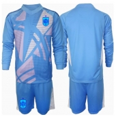 Maillot de football Réplique Espagne Gardien de but Domicile Enfant Europe 2024 Manche Longue (+ Pantalon court)