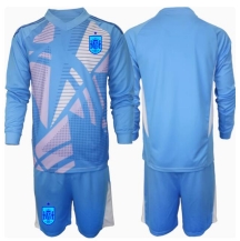 Maillot de football Réplique Espagne Gardien de but Domicile Enfant Europe 2024 Manche Longue (+ Pantalon court)