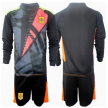 Maillot de football Réplique Espagne Gardien de but Extérieur Enfant Europe 2024 Manche Longue (+ Pantalon court)