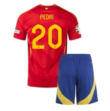 Maillot de football Réplique Espagne Pedri Gonzalez #20 Domicile Enfant Europe 2024 Manche Courte (+ Pantalon court)