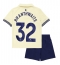 Maillot de football Réplique Everton Jarrad Branthwaite #32 Extérieur Enfant 2025-26 Manche Courte (+ Pantalon court)
