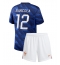 Maillot de football Réplique France Bradley Barcola #12 Domicile Enfant Mondial 2026 Manche Courte (+ Pantalon court)