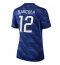 Maillot de football Réplique France Bradley Barcola #12 Domicile Femme Mondial 2026 Manche Courte