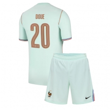 Maillot de football Réplique France Desire Doue #20 Extérieur Enfant Mondial 2026 Manche Courte (+ Pantalon court)