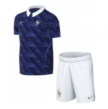 Maillot de football Réplique France Domicile Enfant Mondial 2026 Manche Courte (+ Pantalon court)