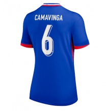 Maillot de football Réplique France Eduardo Camavinga #6 Domicile Femme Europe 2024 Manche Courte