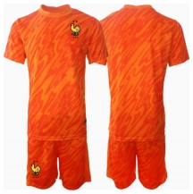Maillot de football Réplique France Gardien de but Extérieur Enfant Europe 2024 Manche Courte (+ Pantalon court)