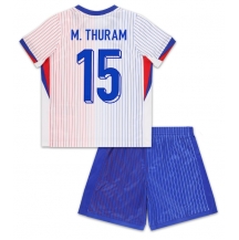 Maillot de football Réplique France Marcus Thuram #15 Extérieur Enfant Europe 2024 Manche Courte (+ Pantalon court)