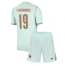 Maillot de football Réplique France Theo Hernandez #19 Extérieur Enfant Mondial 2026 Manche Courte (+ Pantalon court)