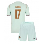 Maillot de football Réplique France William Saliba #17 Extérieur Enfant Mondial 2026 Manche Courte (+ Pantalon court)