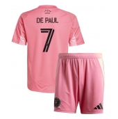 Maillot de football Réplique Inter Miami Rodrigo De Paul #7 Domicile Enfant 2025-26 Manche Courte (+ Pantalon court)