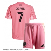 Maillot de football Réplique Inter Miami Rodrigo De Paul #7 Domicile Enfant 2025-26 Manche Courte (+ Pantalon court)