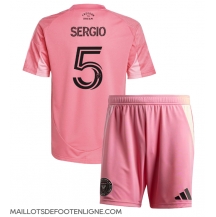 Maillot de football Réplique Inter Miami Sergio Busquets #5 Domicile Enfant 2025-26 Manche Courte (+ Pantalon court)