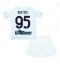 Maillot de football Réplique Inter Milan Alessandro Bastoni #95 Extérieur Enfant 2025-26 Manche Courte (+ Pantalon court)