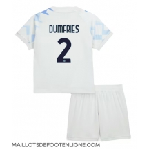 Maillot de football Réplique Inter Milan Denzel Dumfries #2 Extérieur Enfant 2025-26 Manche Courte (+ Pantalon court)