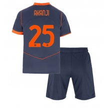Maillot de football Réplique Inter Milan Manuel Akanji #25 Troisième Enfant 2025-26 Manche Courte (+ Pantalon court)