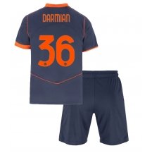 Maillot de football Réplique Inter Milan Matteo Darmian #36 Troisième Enfant 2025-26 Manche Courte (+ Pantalon court)