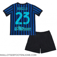 Maillot de football Réplique Inter Milan Nicolo Barella #23 Domicile Enfant 2025-26 Manche Courte (+ Pantalon court)