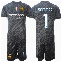 Maillot de football Réplique Inter Milan Yann Sommer #1 Gardien de but Troisième Enfant 2024-25 Manche Courte (+ Pantalon court)