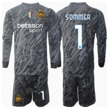Maillot de football Réplique Inter Milan Yann Sommer #1 Gardien de but Troisième Enfant 2024-25 Manche Longue (+ Pantalon court)