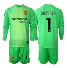 Maillot de football Réplique Inter Milan Yann Sommer #1 Gardien de but Troisième Enfant 2025-26 Manche Longue (+ Pantalon court)