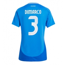 Maillot de football Réplique Italie Federico Dimarco #3 Domicile Femme Europe 2024 Manche Courte