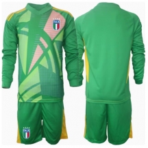 Maillot de football Réplique Italie Gardien de but Extérieur Enfant Europe 2024 Manche Longue (+ Pantalon court)