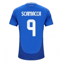 Maillot de football Réplique Italie Gianluca Scamacca #9 Domicile Europe 2024 Manche Courte