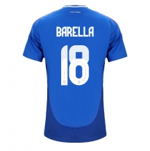Maillot de football Réplique Italie Nicolo Barella #18 Domicile Europe 2024 Manche Courte
