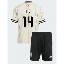 Maillot de football Réplique Japani Junya Ito #14 Extérieur Enfant Mondial 2026 Manche Courte (+ Pantalon court)